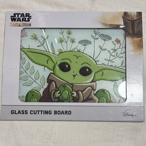 Disney Star Wars Mandalorian Green Glass Cutting Board